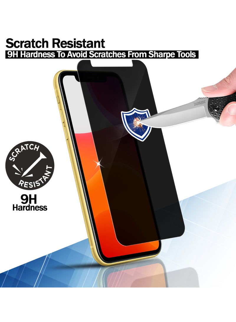 RKINC Screen Protector [2-Pack] for iPhone 11 Pro / XS/ X, Privacy Tempered Glass Film Screen Protector, [Anti Spy][Anti-Scratch][Bubble-Free] - Image 3